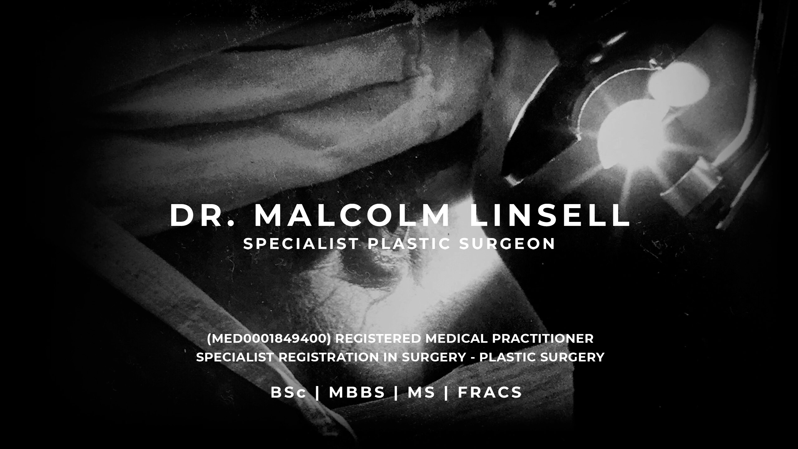 Malcolm Linsell homepage shot (with message)